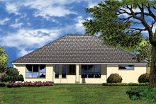 Architectural House Design - Mediterranean Exterior - Rear Elevation Plan #1015-14