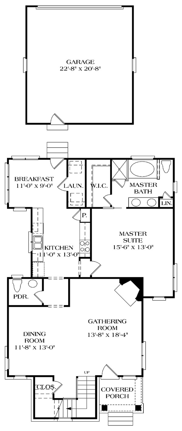 Architectural House Design - Craftsman Floor Plan - Main Floor Plan #453-320