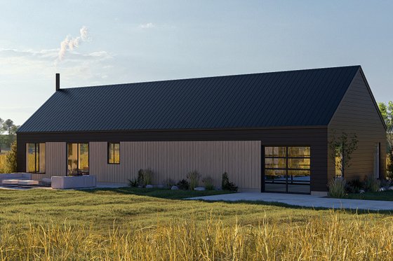 Exterior - Other Elevation 2 for Barndominium House Plan #455-406 - 3 bed, 2 bath