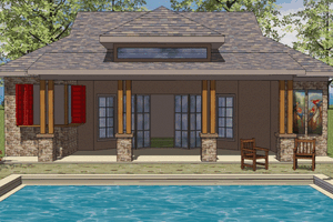 Beach Exterior - Front Elevation Plan #8-122