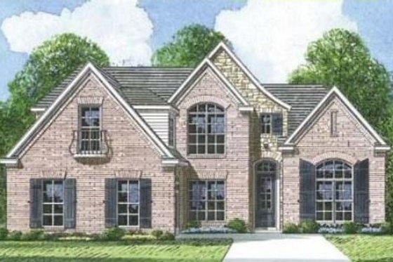Exterior - Front Elevation for European House Plan #424-109 - 3 bed, 2.5 bath
