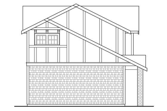 Exterior - Other Elevation for European House Plan #124-1037 - 1 bed, 1 bath