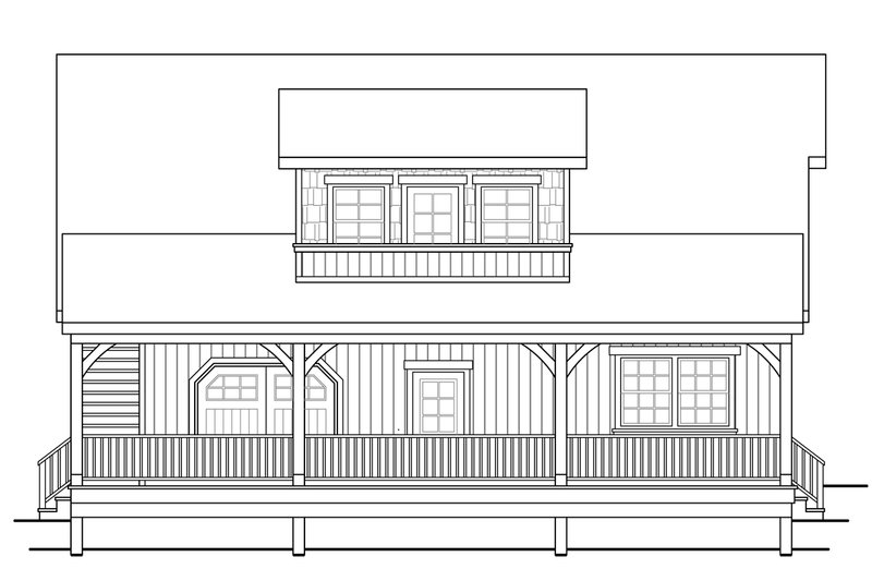 House Plan Design - Exterior - Other Elevation for Craftsman House Plan #124-1270 - 2 bed, 1 bath