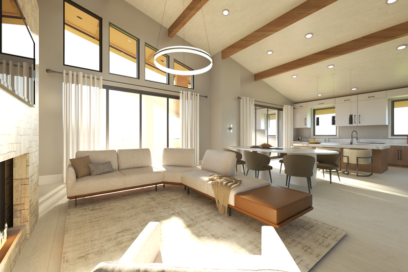 House Design - Interior - Family Room for Contemporary House Plan #1064-306 - 3 bed, 3 bath