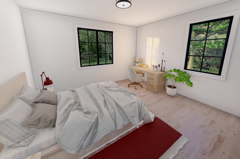 House Blueprint - Interior - Bedroom 1 for Craftsman House Plan #1094-15 - 2 bed, 2.5 bath