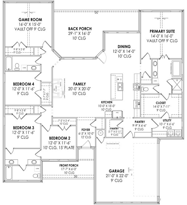 Farmhouse Floor Plan - Main Floor Plan #1096-70