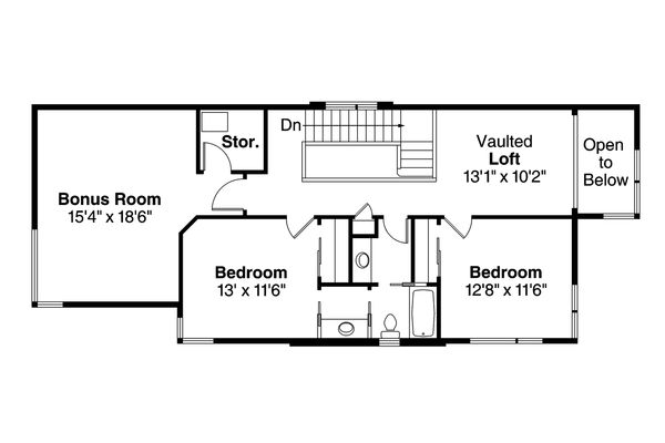 Home Plan - Floor Plan - Upper Floor Plan #124-954
