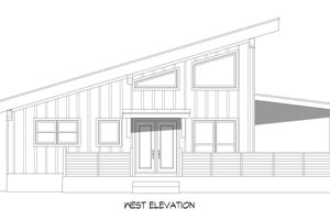 Exterior - Front Elevation 3 for Contemporary House Plan #932-908 - 2 bed, 1 bath