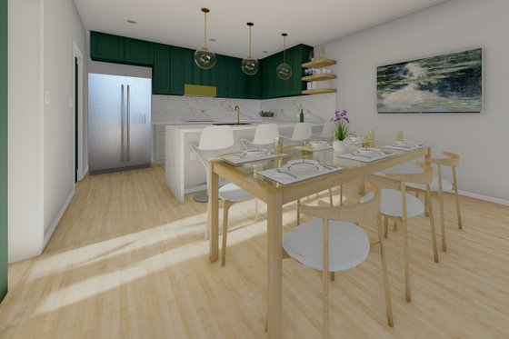 Interior - Dining Room for Farmhouse House Plan #126-176 - 1 bed, 1.5 bath