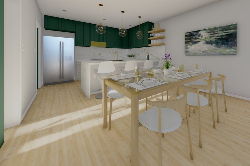 House Blueprint - Interior - Dining Room for Farmhouse House Plan #126-176 - 1 bed, 1.5 bath