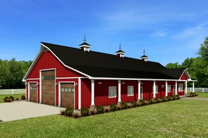 Barndominium Exterior - Front Elevation Plan #1084-13