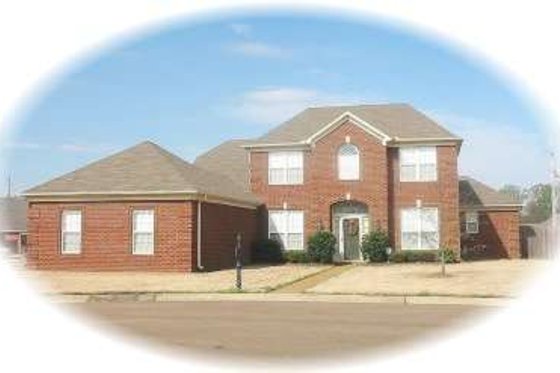 Exterior - Front Elevation for European House Plan #81-1475 - 4 bed, 3 bath