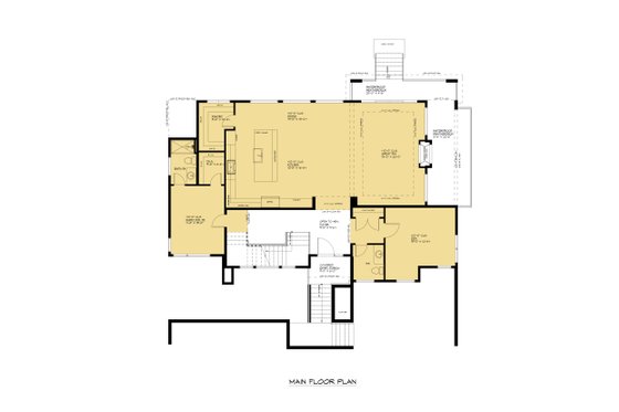 Floor Plan - Main Floor for Contemporary House Plan #1066-268 - 5 bed, 5.5 bath