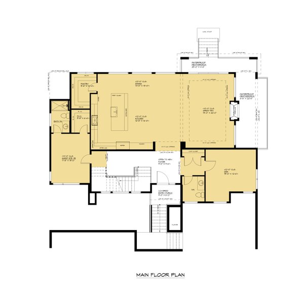 Contemporary Floor Plan - Main Floor Plan #1066-268