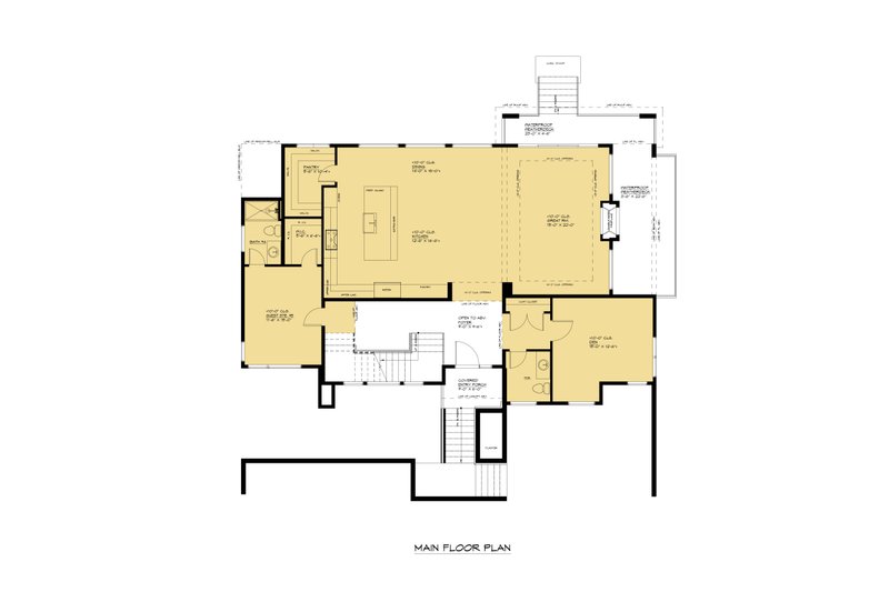 Dream House Plan - Floor Plan - Main Floor for Contemporary House Plan #1066-268 - 5 bed, 5.5 bath