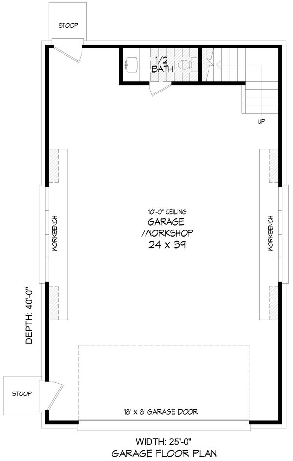 Craftsman Floor Plan - Main Floor Plan #932-1139