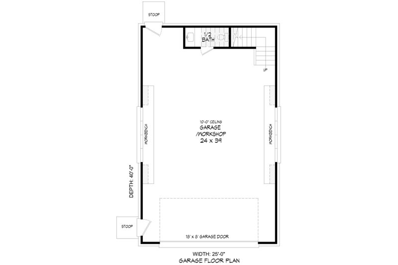 Dream House Plan - Floor Plan - Main Floor for Craftsman House Plan #932-1139, 1.5 bath