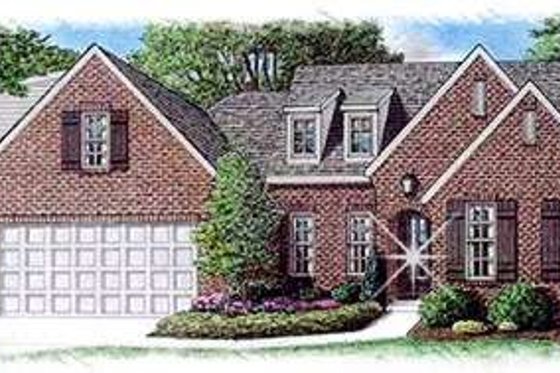 Exterior - Front Elevation for European House Plan #15-266 - 4 bed, 3 bath