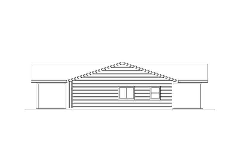 House Design - Exterior - Other Elevation for Ranch House Plan #124-1392 - 4 bed, 3 bath