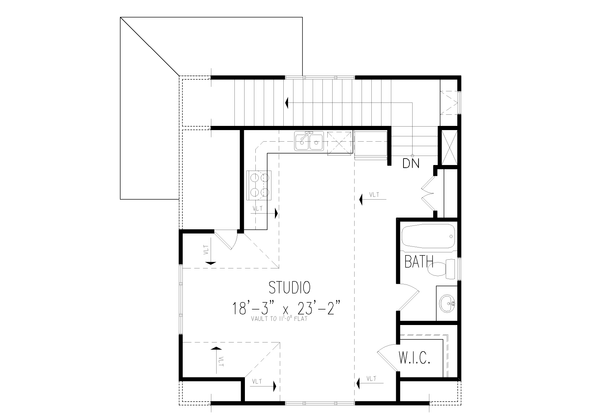 House Blueprint - Traditional Floor Plan - Upper Floor Plan #54-569