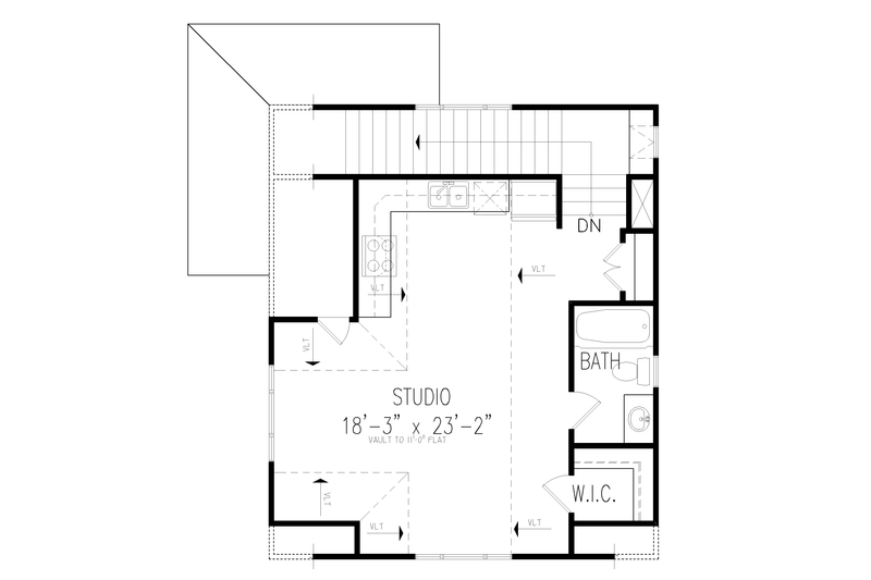House Plan Design - Floor Plan - Upper Floor for Traditional House Plan #54-569, 1 bath
