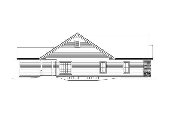 Exterior - Other Elevation for Ranch House Plan #57-653 - 3 bed, 2 bath