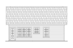 Cottage Exterior - Rear Elevation Plan #21-168