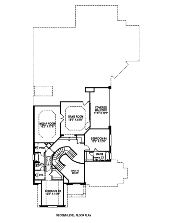 Floor Plan - Upper Floor Plan #141-301