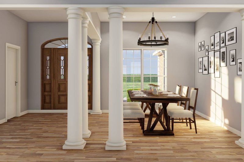 House Plan Design - Interior - Dining Room 1 for European House Plan #17-2060 - 4 bed, 3 bath