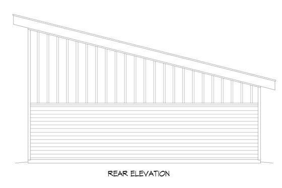 Exterior - Rear Elevation for Contemporary House Plan #932-255, 0 bath