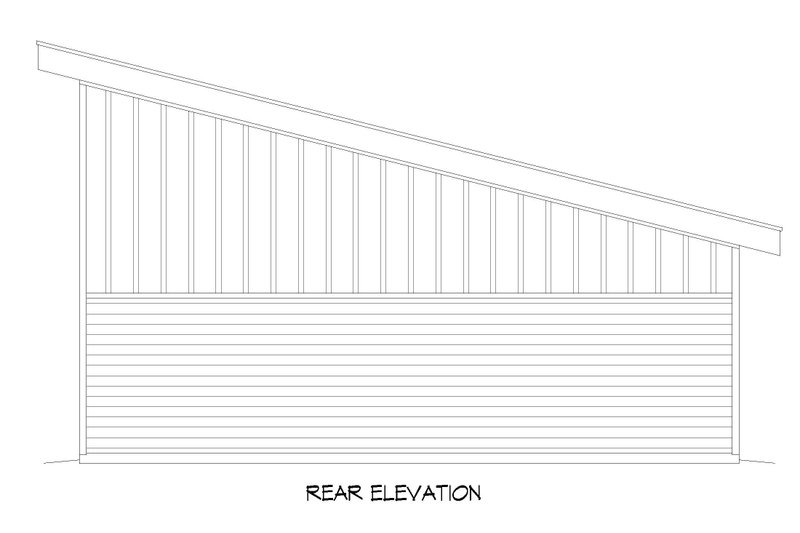 Home Plan - Exterior - Rear Elevation for Contemporary House Plan #932-255, 0 bath