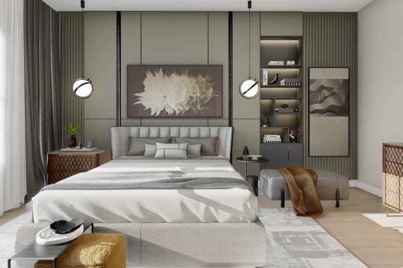 House Design - Interior - Master Bedroom for Barndominium House Plan #1064-300 - 3 bed, 2 bath