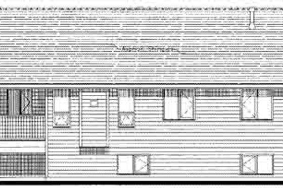 Exterior - Rear Elevation for Traditional House Plan #18-323 - 3 bed, 2 bath