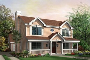 Country Exterior - Front Elevation Plan #57-327