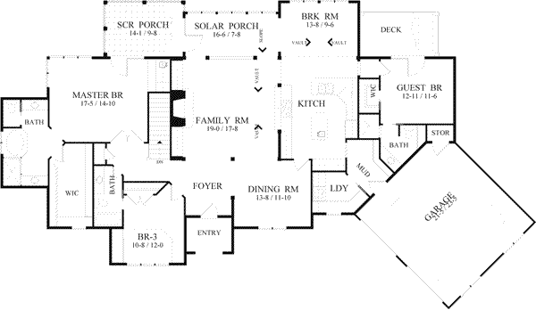 Traditional Floor Plan - Main Floor Plan #71-136