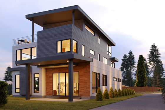Exterior - Other Elevation 1 for Contemporary House Plan #1066-262 - 5 bed, 5.5 bath