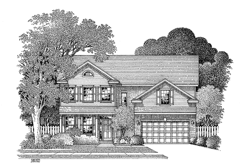Dream House Plan - Colonial Exterior - Front Elevation Plan #999-85
