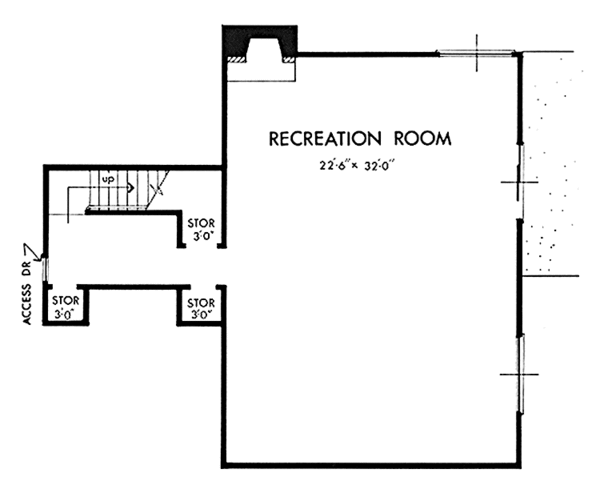 House Plan Design - Contemporary Floor Plan - Lower Floor Plan #320-1273