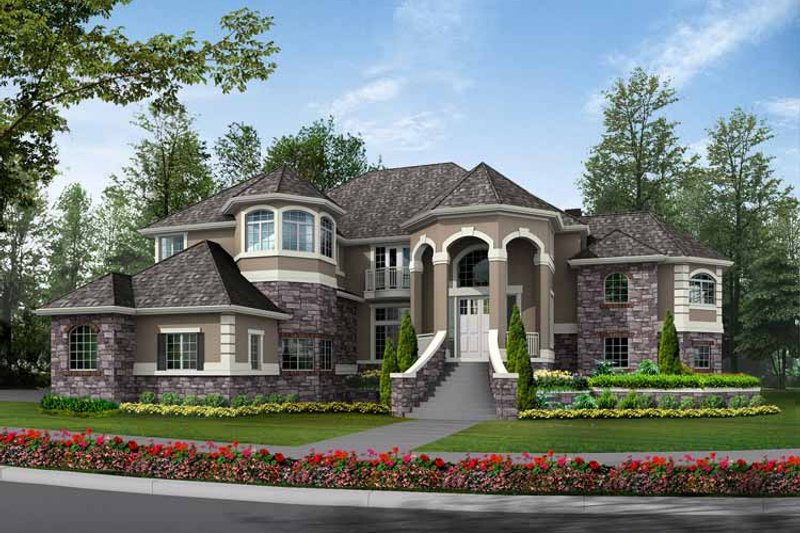 Dream House Plan - Exterior - Front Elevation 3 for Country House Plan #132-483 - 4 bed, 3.5 bath