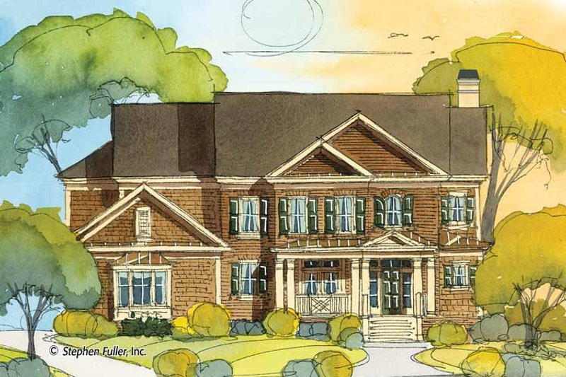 Home Plan - Exterior - Front Elevation 3 for Colonial House Plan #429-397 - 4 bed, 3.5 bath