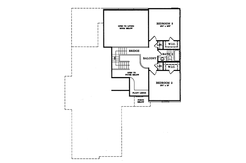 Dream House Plan - Floor Plan - Upper Floor for Colonial House Plan #952-12 - 3 bed, 2.5 bath