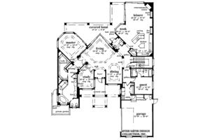 Floor Plan - Main Floor for Mediterranean House Plan #930-86 - 4 bed, 3.5 bath