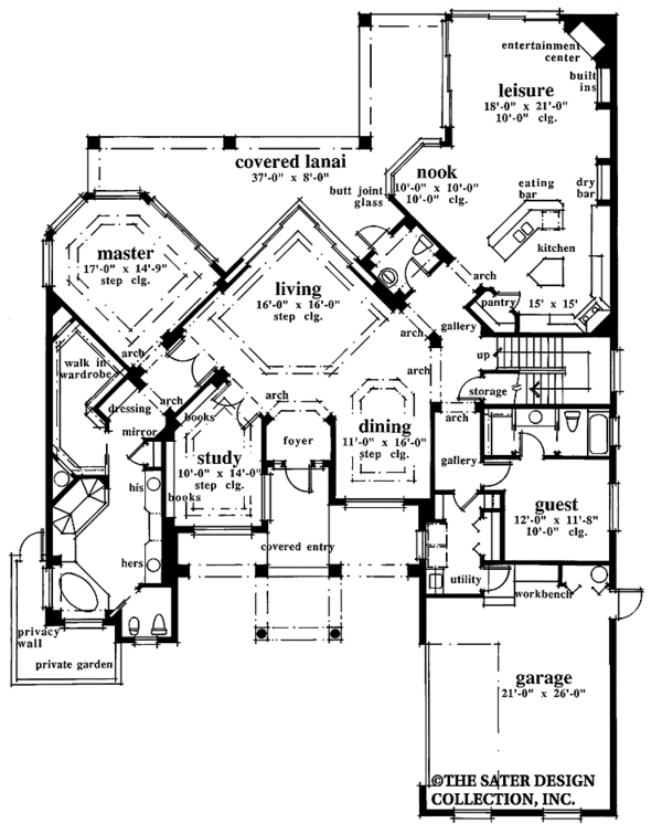 House Plan Design - Mediterranean Floor Plan - Main Floor Plan #930-86