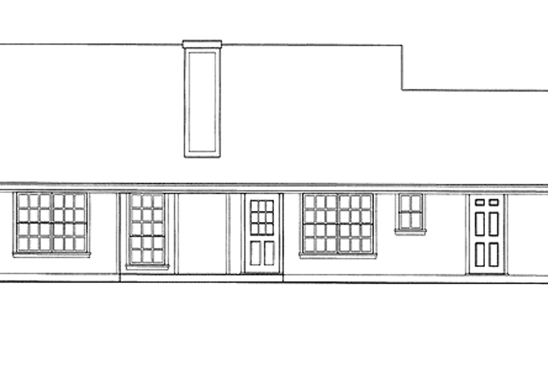 Home Plan - Exterior - Rear Elevation for Traditional House Plan #40-498 - 3 bed, 2 bath