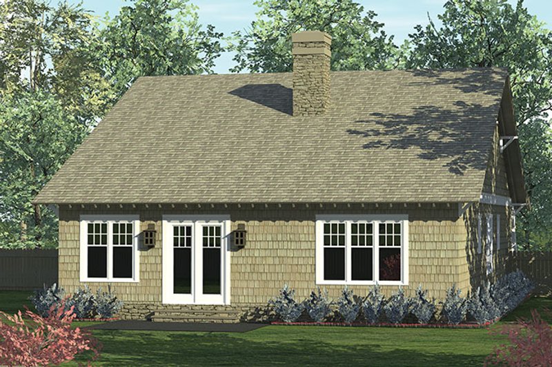 Dream House Plan - Exterior - Rear Elevation 1 for Craftsman House Plan #453-612 - 3 bed, 2.5 bath