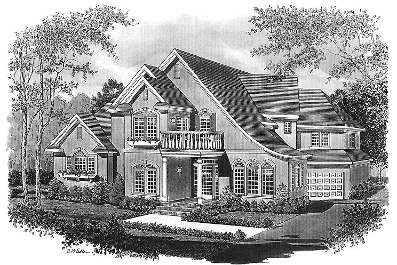 Dream House Plan - Exterior - Front Elevation 3 for Traditional House Plan #453-109 - 3 bed, 3.5 bath