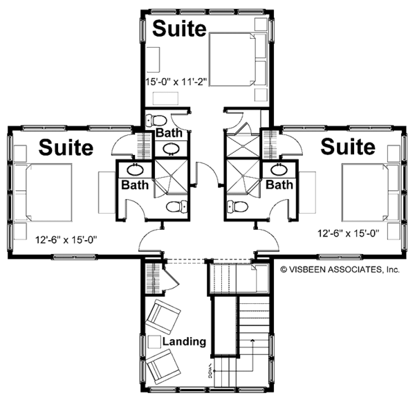 Architectural House Design - Country Floor Plan - Upper Floor Plan #928-57