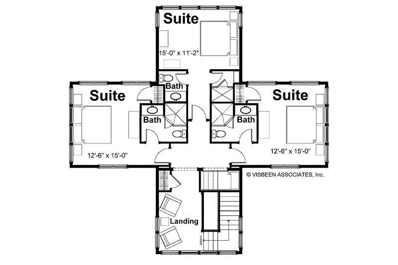 Architectural House Design - Floor Plan - Upper Floor for Country House Plan #928-57 - 4 bed, 4.5 bath