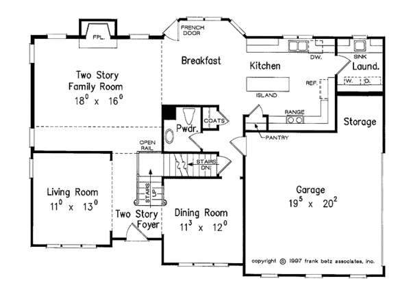 Dream House Plan - Colonial Floor Plan - Main Floor Plan #927-682