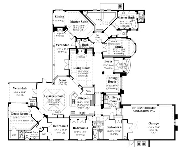 Dream House Plan - Mediterranean Floor Plan - Main Floor Plan #930-61
